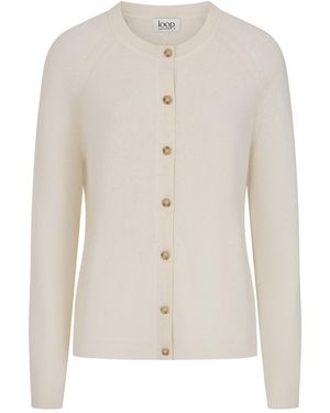 Loop Cashmere Featherweight Cardigan - White