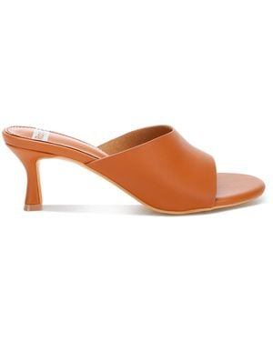Rag & Co Maude Slip On Kitten Heels - Brown