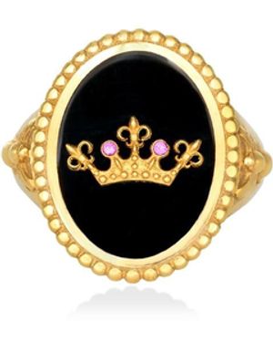 Myrto Katramadou Jewellery Queen Bee Crystal– Ring - Black
