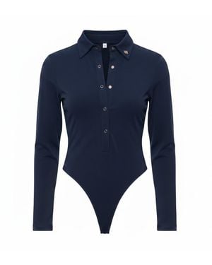 Foray Golf Foreplay Golf Polo Bodysuit Long Sleeve - Blue