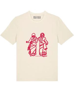 Boutique Kaotique Joyous Dancers Organic Cotton T-Shirt - Pink
