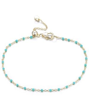 KAMARIA Enamel Beaded Chain Bracelet - Metallic