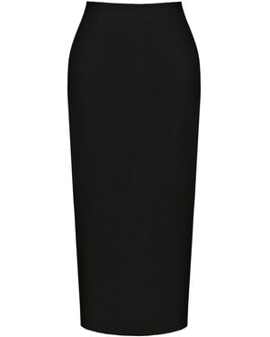 POST MERIDIEM Straight Maxi Skirt - Black