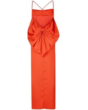 The Gt Atelier Scarlett Backless Bow Dress - Red