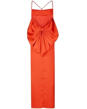 The Gt Atelier Scarlett Backless Bow Dress - Red