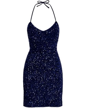 By Noa Rawitz Sequins Mini Dress - Blue
