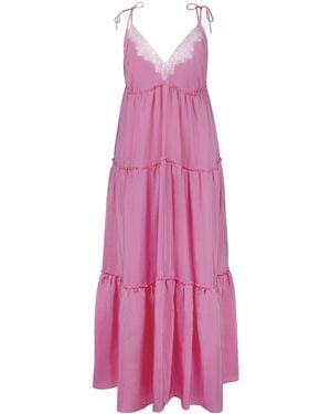 Sasha La Mer Lulu Silk Dress, Colour Rasberry Sorbet - Pink