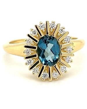 Talismania Jewelry Headwaters Oval London Topaz Ring Vermeil - Metallic