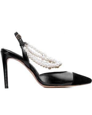 Ginissima Alice Pearl Natural Leather Shoes - Black