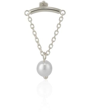 Spero London Pearl Drop Sterling Piercing - Metallic