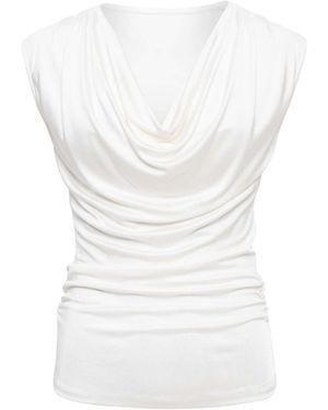 SÉLONE Ylune Liquid Drape Top Soft Ivory - White
