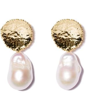 Kybele Studio Baroque Pearl Drop Earrings - Metallic