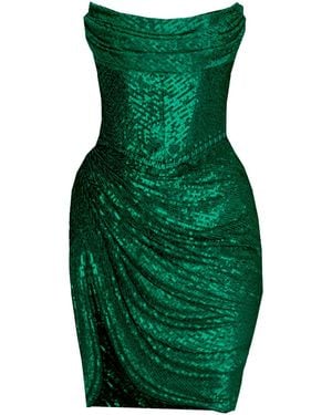 Angelika Jozefczyk Delia Sequin Mini Dess Emerald - Green