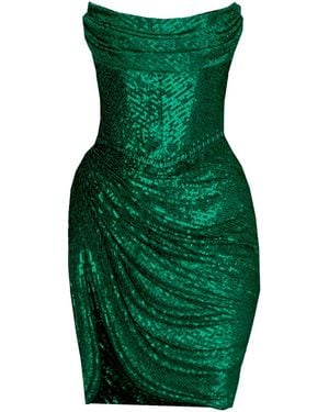 Angelika Jozefczyk Delia Sequin Mini Dess Emerald - Green