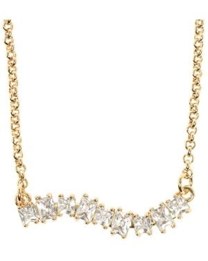 Uchi and Soto Nami Stone Wave Necklace - Metallic