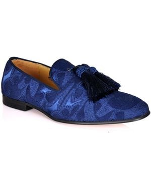DAVID WEJ Alberto Abstract Jacquard Loafers - Blue