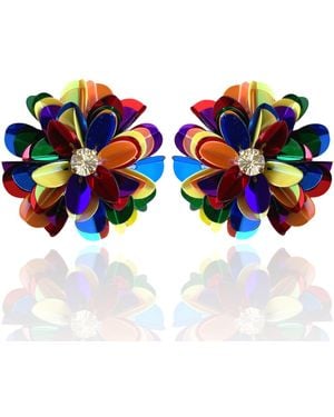 PINAR OZEVLAT Blossom Studs - Blue