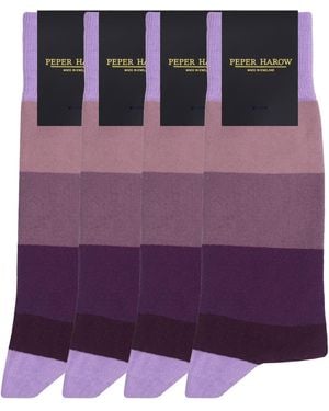 Peper Harow - Made in England Groomsmen's Socks Bundle - Purple