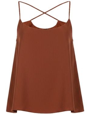 VAAI Silk Camisole Top - Brown