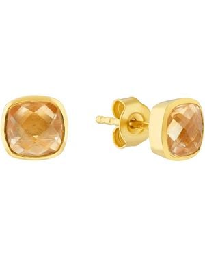 Auree Brooklyn Citrine & Vermeil Stud Earrings - Metallic