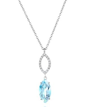 Augustine Jewels Topaz & Diamond Necklace - Metallic