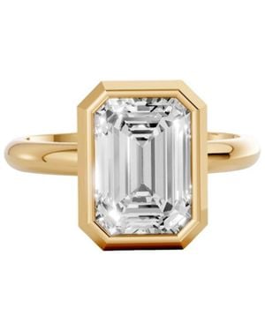 Aya Fine Jewelry Minimalist 3.01 Ct Emerald Cut Lab Diamond Solitaire Promise Ring - White