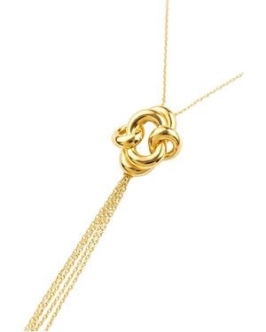 Gutta Design Knot Necklace Plated - Metallic