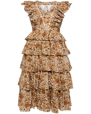 We Are Kindred Rosalia Tiered Maxi Dress - Metallic