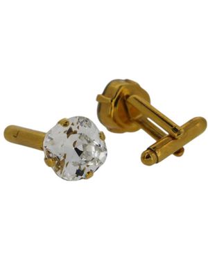 Vickisarge Neutrals The Clear Stud Cufflink - Metallic