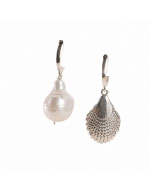 Silver Moon Marine Echoes Sterling Earrings - Metallic
