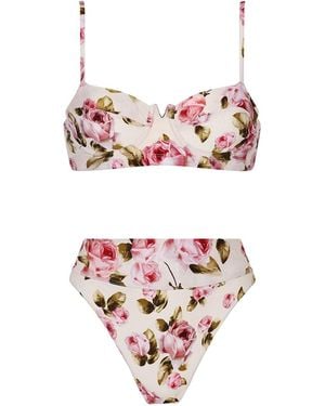 Aguaclara Rose Short Bustier Top - Pink