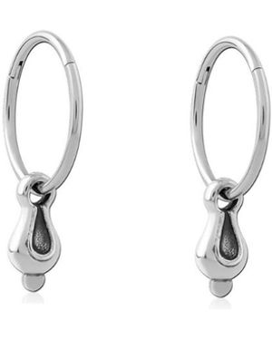 Astor & Orion Infinity Charm Hoop Earrings Sterling - Blue