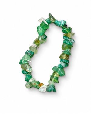 Saéa Aventurine Chunky Chip Beaded Stretch Bracelet - Green