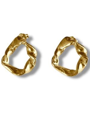 Mitsymay Jewellery Twists & Tangled Small Hoops - Metallic