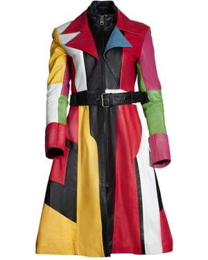 Zasta Studio The Mischievous Leather Trench Coat - Red