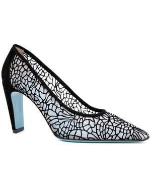 Valentina Rangoni Neutrals Folgorata Mesh Pump - Black