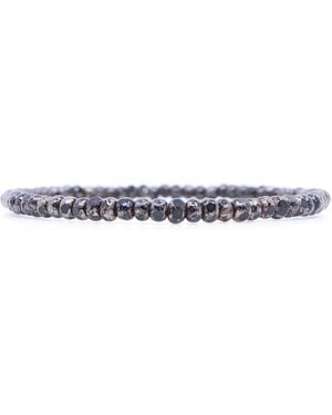 Shar Oke Antique Czech Picasso Beaded Bracelet - White