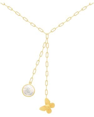 Marcia Moran Zinna Necklace With Pearl - Metallic