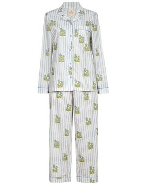 Mooch Cotswolds Cotton Pajamas - White