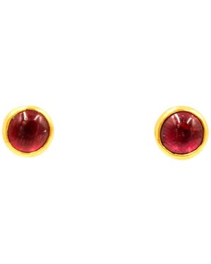1610Istanbul Harem Garnet Earrings - Pink