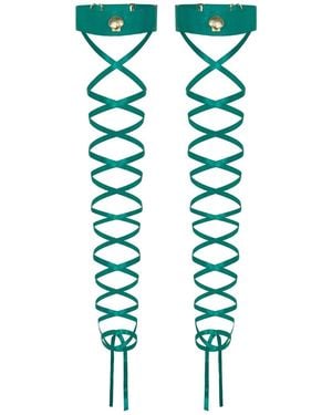 Empress Mimi Venus Leg Wraps With Shell Detail - Green