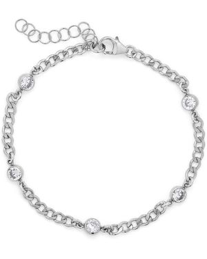 NAiiA Cz Gemstone Bracelet - White