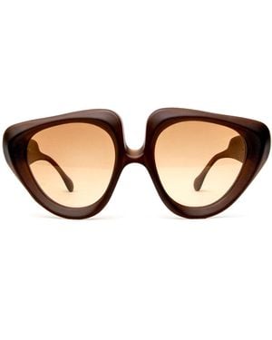 Loop and Egg Sunglasses L A G Three Dark - Brown