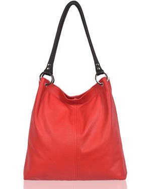 Owen Barry Leather Shoulder Bag Chilli Dudley - Red