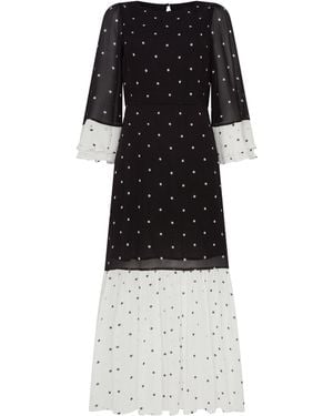 Rose & Nancy Ella Spot Maxi Dress - Black
