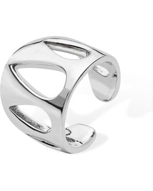 Lucy Quartermaine Solid Sterling Petal Ear Cuff - Metallic