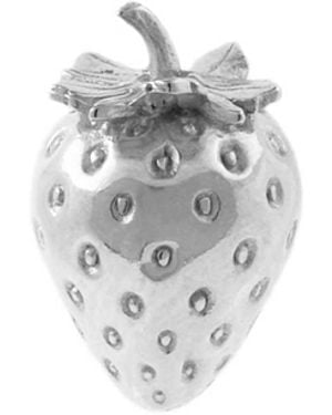 Lee Renee Strawberry Lapel Pin – Sterling - White