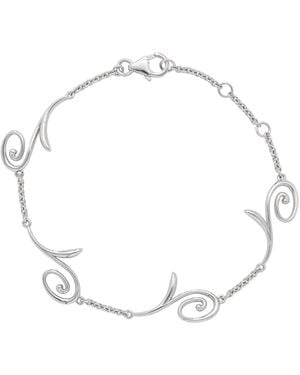 Lucy Quartermaine Solid Sterling Q Bracelet - Metallic