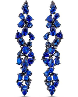 SALLY SKOUFIS Renaissance Drop Earrings With Sapphires - Blue