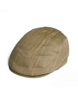 Dasmarca Hats Louie Italian Linen Summer Tailored Summer Cap For - Green